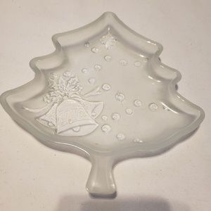 Frosted Christmas tree plate